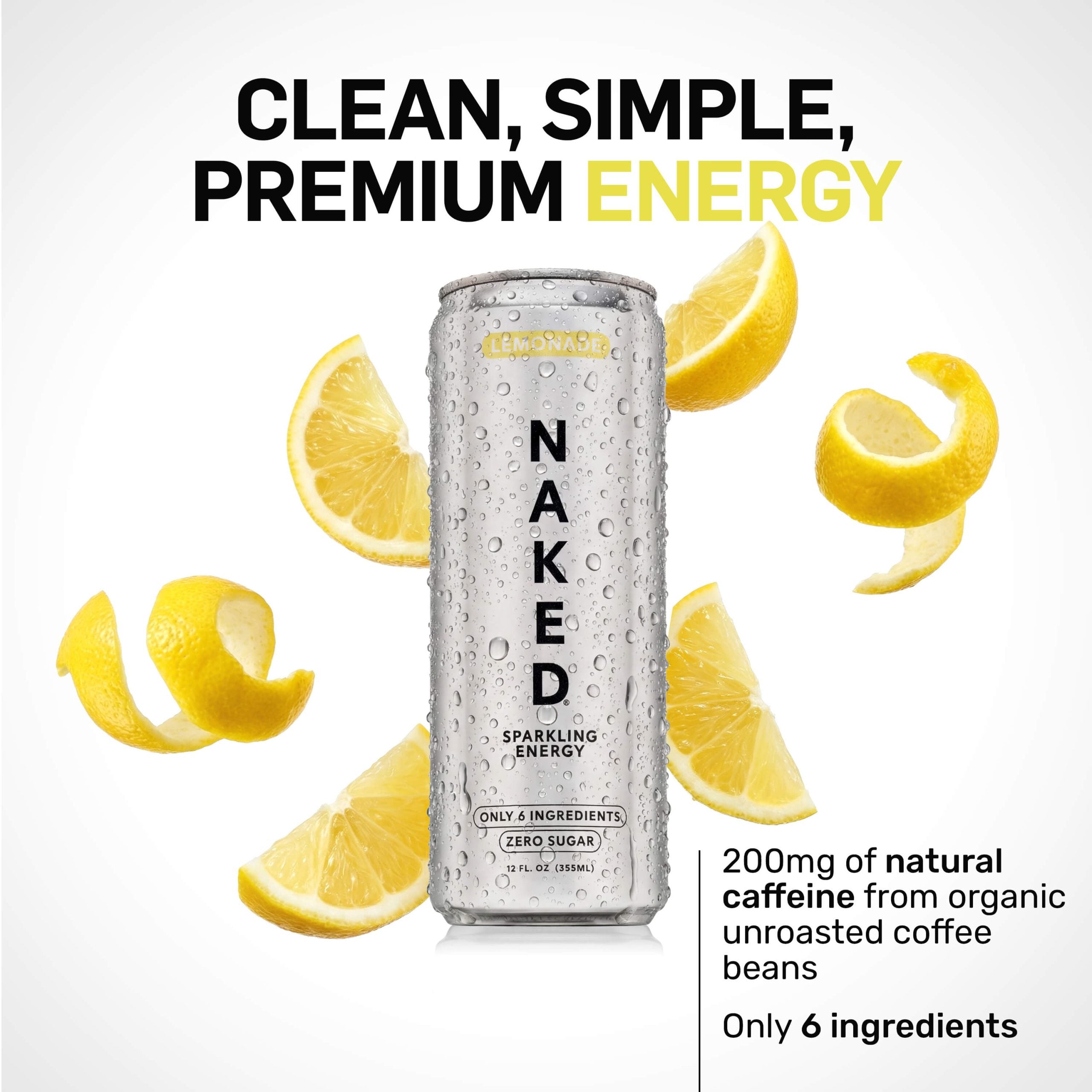 Lemonade Naked Sparkling Energy - Lemonade Made for Quick and Simple Drink Routines