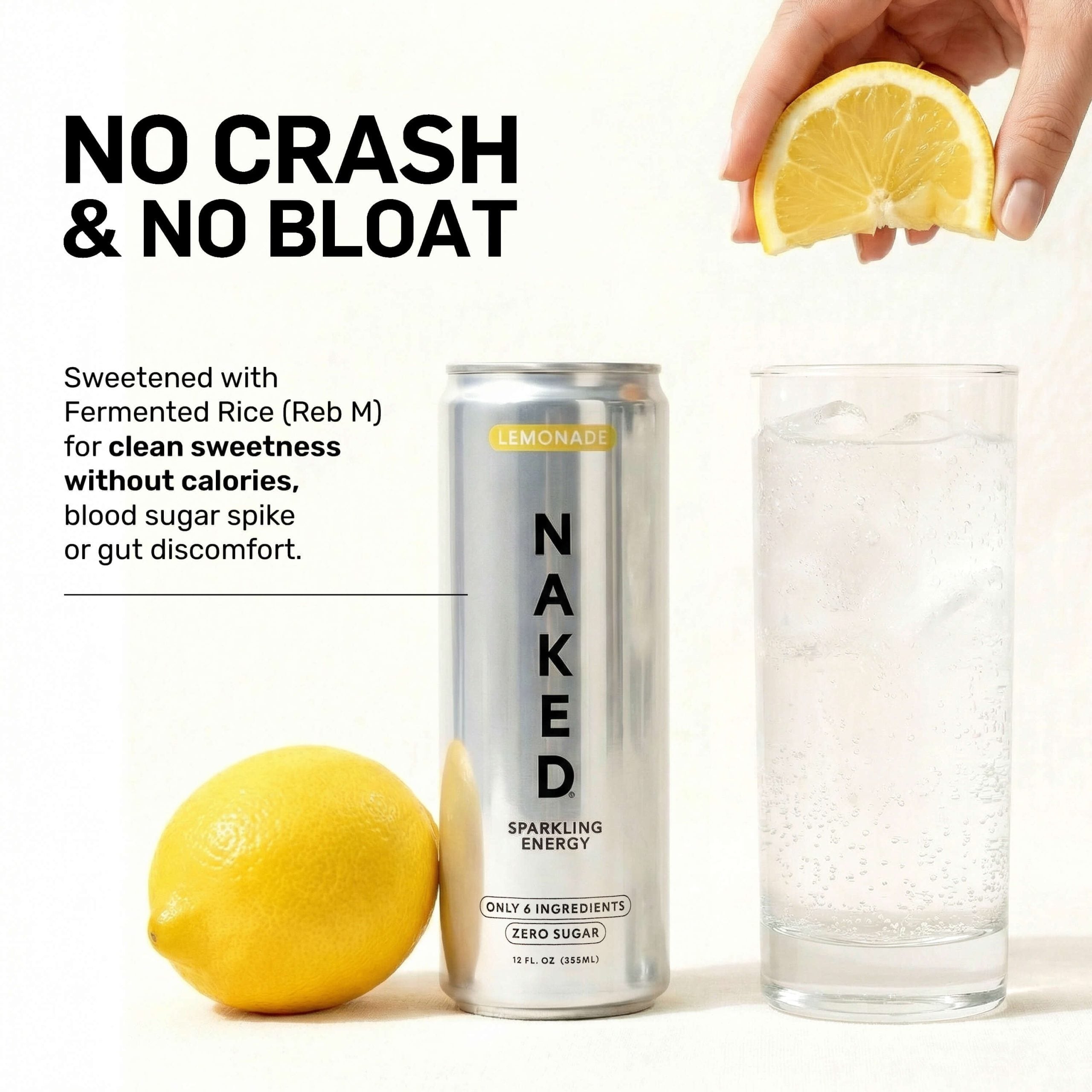 Lemonade Naked Sparkling Energy - Lemonade Made for Quick and Simple Drink Routines