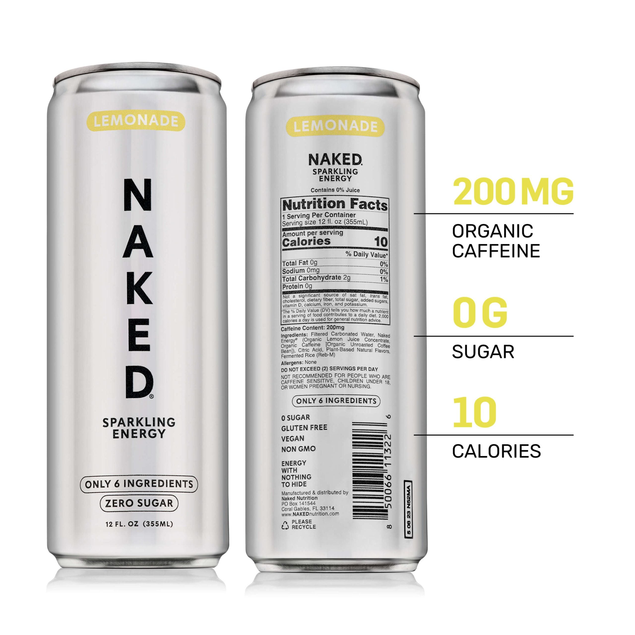 Lemonade Naked Sparkling Energy - Lemonade Made for Quick and Simple Drink Routines