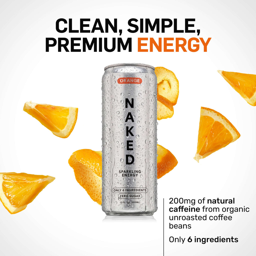 Orange Naked Sparkling Energy - Orange Made for Quick and Simple Drink Routines