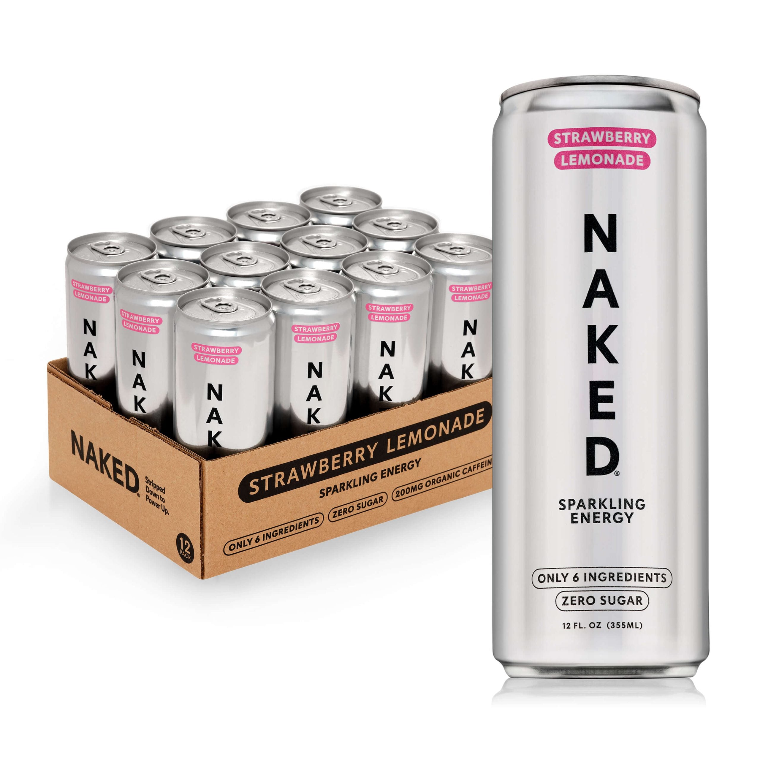 Strawberry Lemonade Naked Sparkling Energy - Strawberry Lemonade Made for Quick and Simple Drink Routines