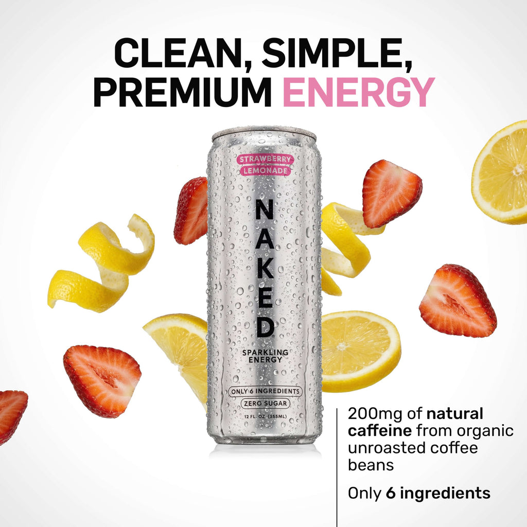 Strawberry Lemonade Naked Sparkling Energy - Strawberry Lemonade Made for Quick and Simple Drink Routines