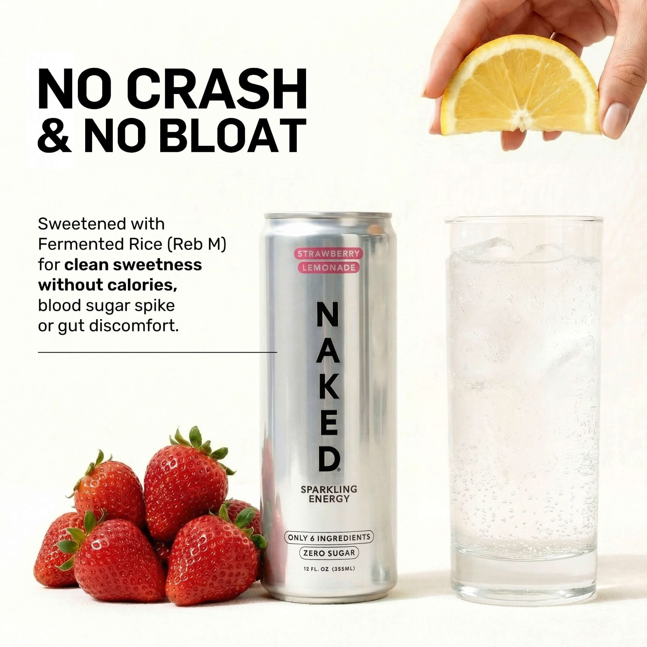 Strawberry Lemonade Naked Sparkling Energy - Strawberry Lemonade Made for Quick and Simple Drink Routines
