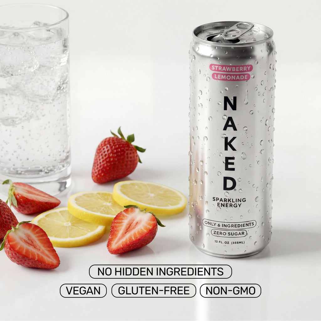 Strawberry Lemonade Naked Sparkling Energy - Strawberry Lemonade Made for Quick and Simple Drink Routines