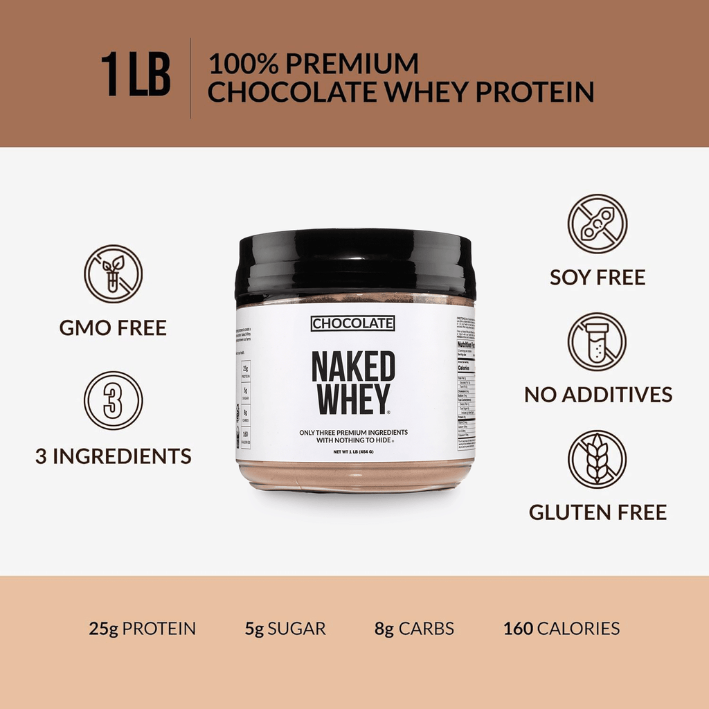 Chocolate Whey Protein Powder 1lb - Chocolate Made for Shakes, Smoothies and Recipes