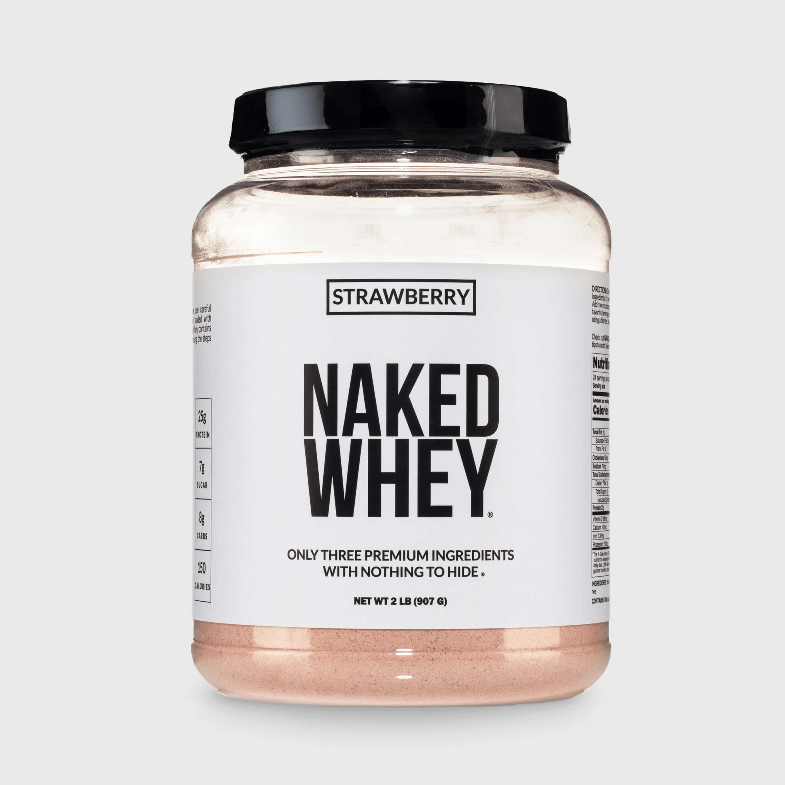 Strawberry Whey Protein Powder - Strawberry - Standard Size Made for Shakes, Smoothies and Recipes