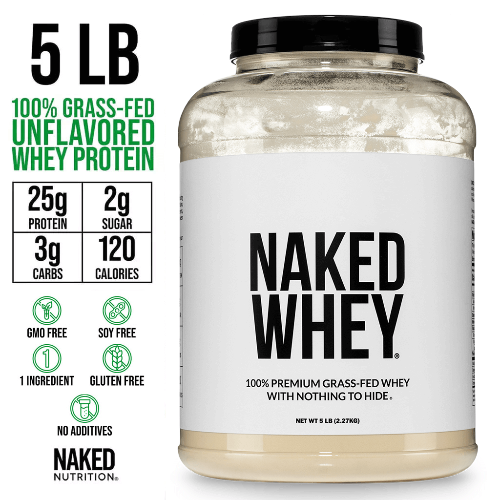 Grass Fed Whey Protein Powder - Unflavored - Bulk Size Made for Shakes, Smoothies and Recipes