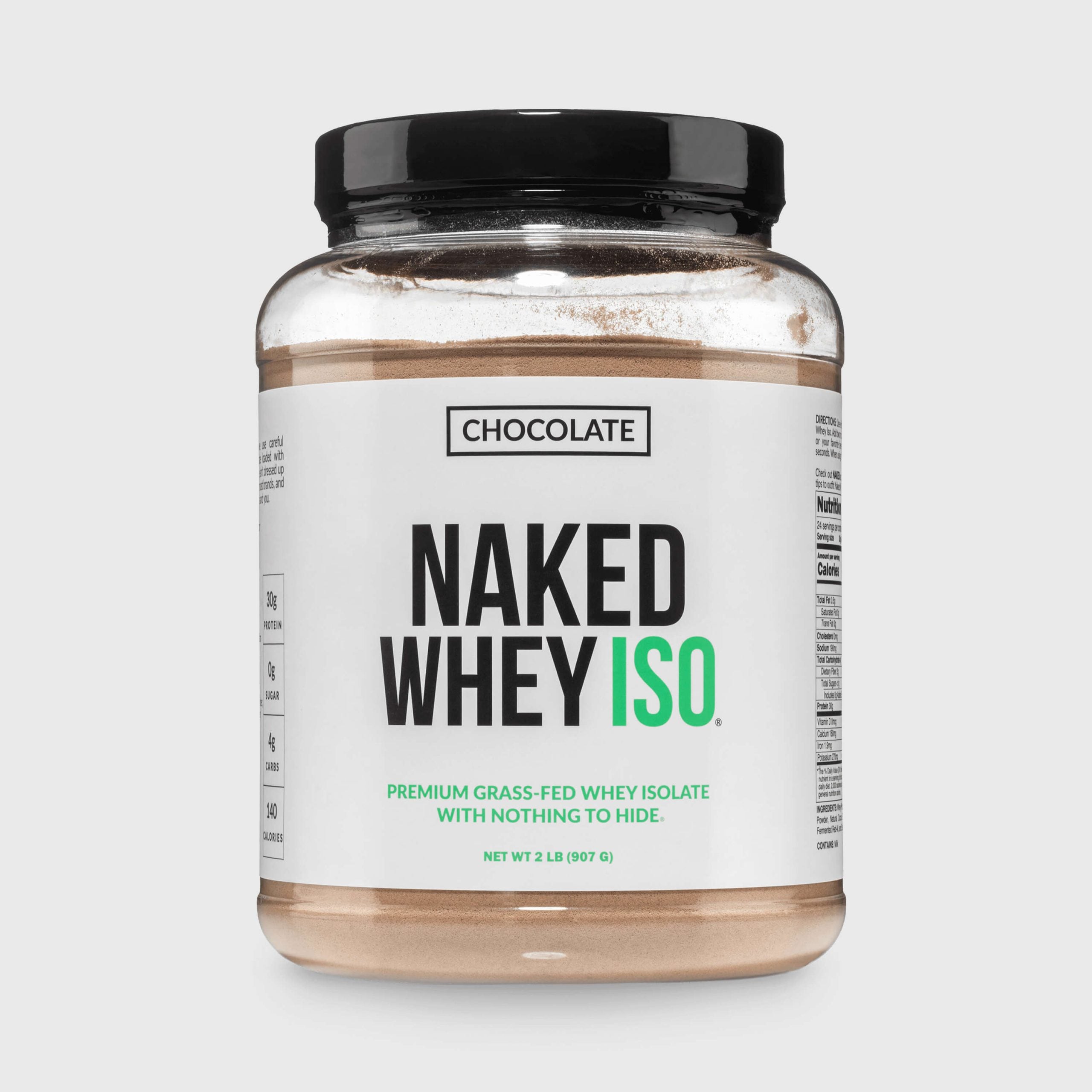 Chocolate Grass - Fed Whey Isolate Protein Powder - Chocolate Made for Shakes, Smoothies and Recipes