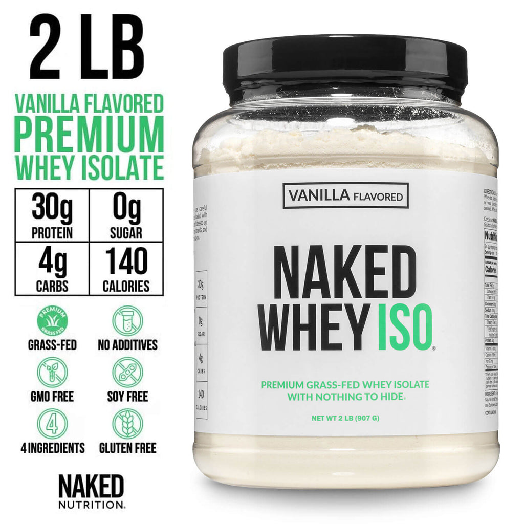 Vanilla Grass - Fed Whey Isolate Protein Powder - Vanilla Made for Shakes, Smoothies and Recipes