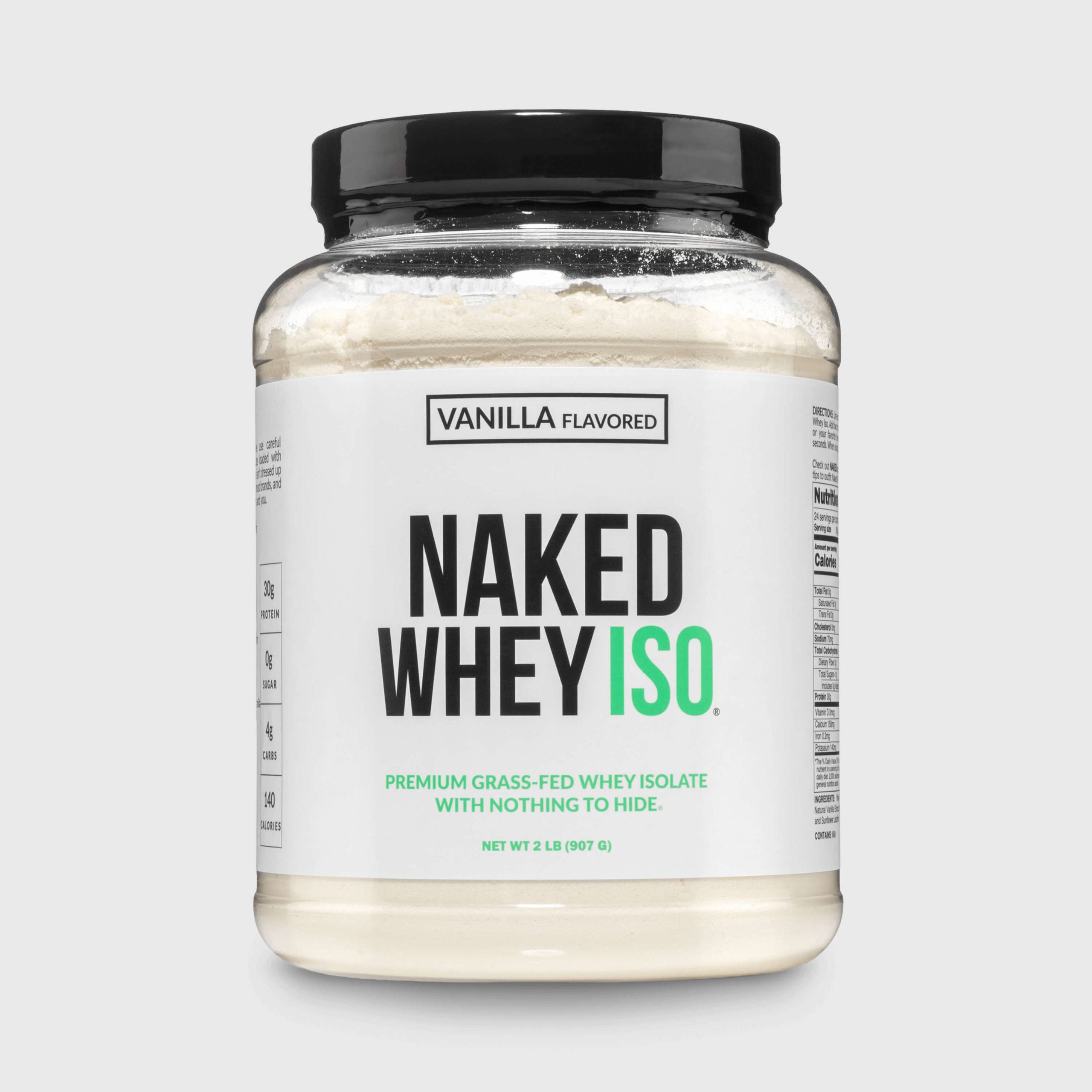 Vanilla Grass - Fed Whey Isolate Protein Powder - Vanilla Made for Shakes, Smoothies and Recipes