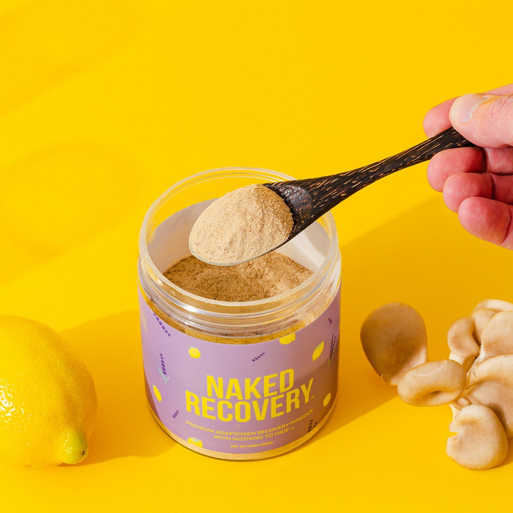 Mushroom Blend Supplement with Tart Cherry and Lemon Balm Made for Flexible Home or Travel Use