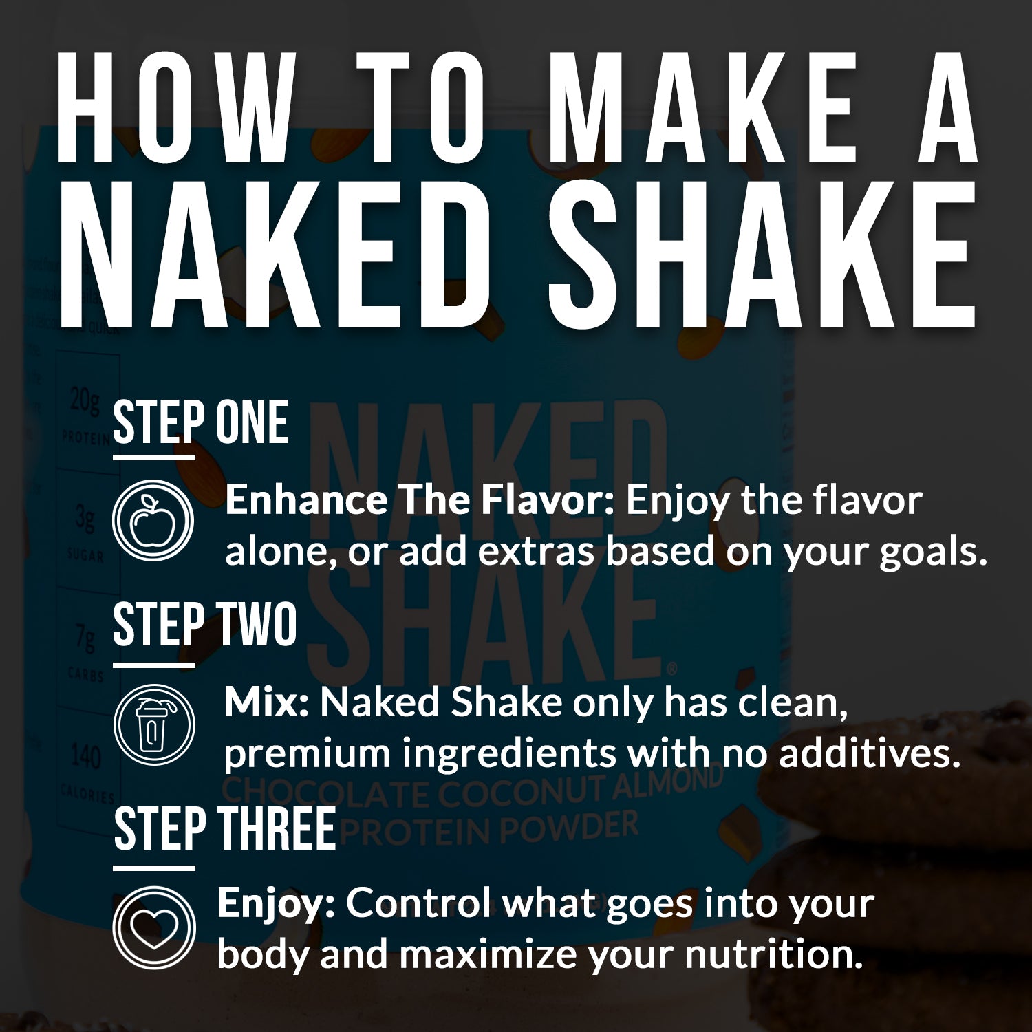 Chocolate Coconut Almond Protein Shake - Chocolate Coconut Almond Made for Quick and Simple Drink Routines