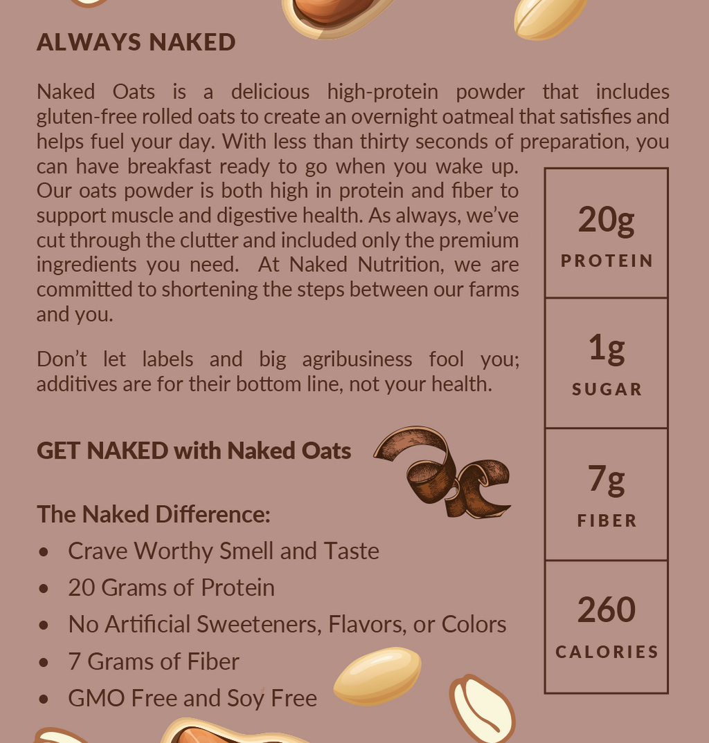 Chocolate Peanut Butter Protein Oats - Chocolate Peanut Butter for Simple Oatmeal and Breakfast Routines