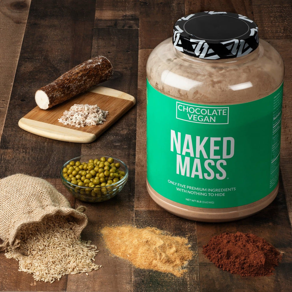 Chocolate Vegan Mass Gainer Supplement - Chocolate (Vegan) 12LB for Straightforward High - Calorie Nutrition