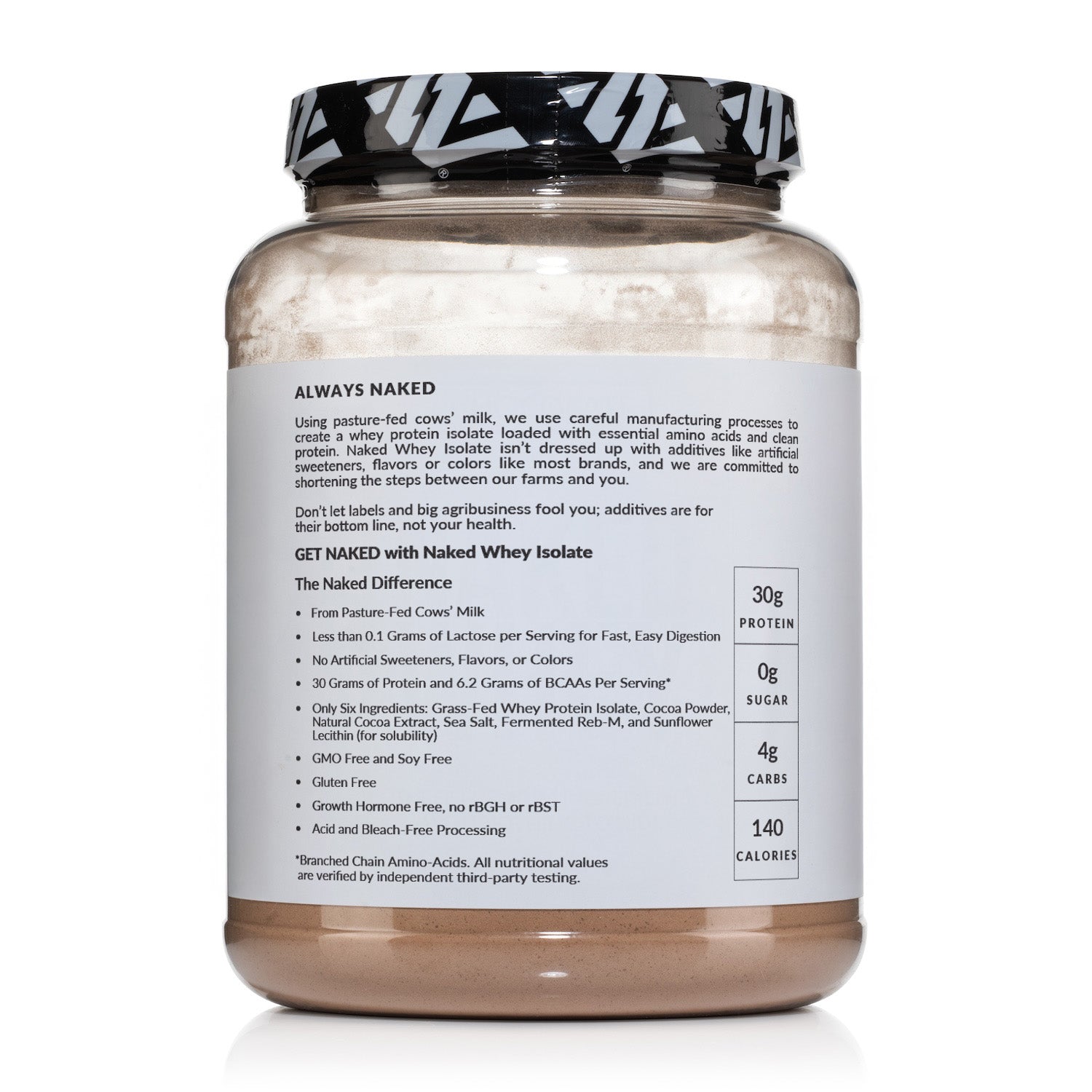 Chocolate Grass - Fed Whey Isolate Protein Powder - Chocolate Made for Shakes, Smoothies and Recipes