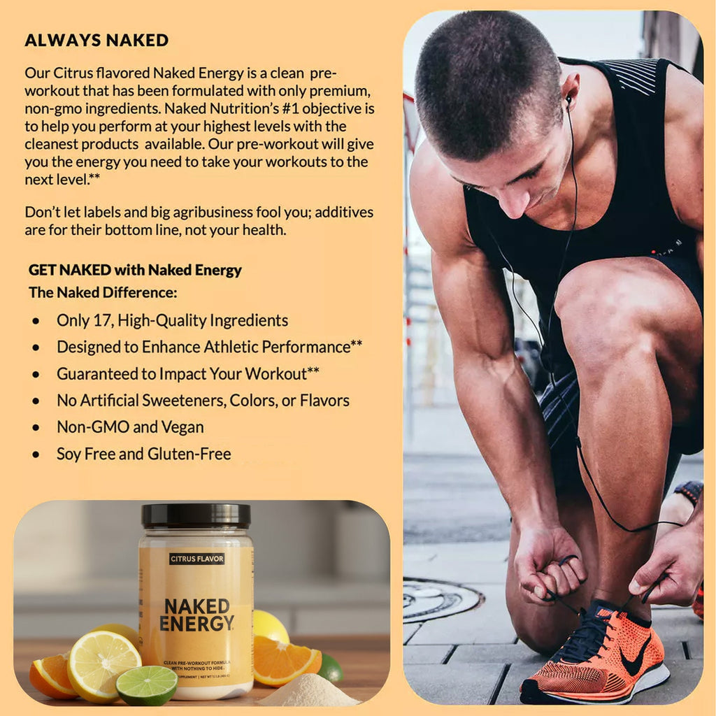 Citrus Pre Workout Supplement - Citrus Made for Quick Mixing Around Workouts