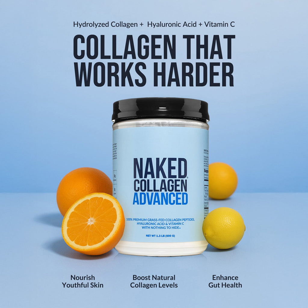 Vanilla Collagen Peptides with Hyaluronic Acid - Vanilla Advanced Collagen Peptides Made for Convenient Daily Collagen Use