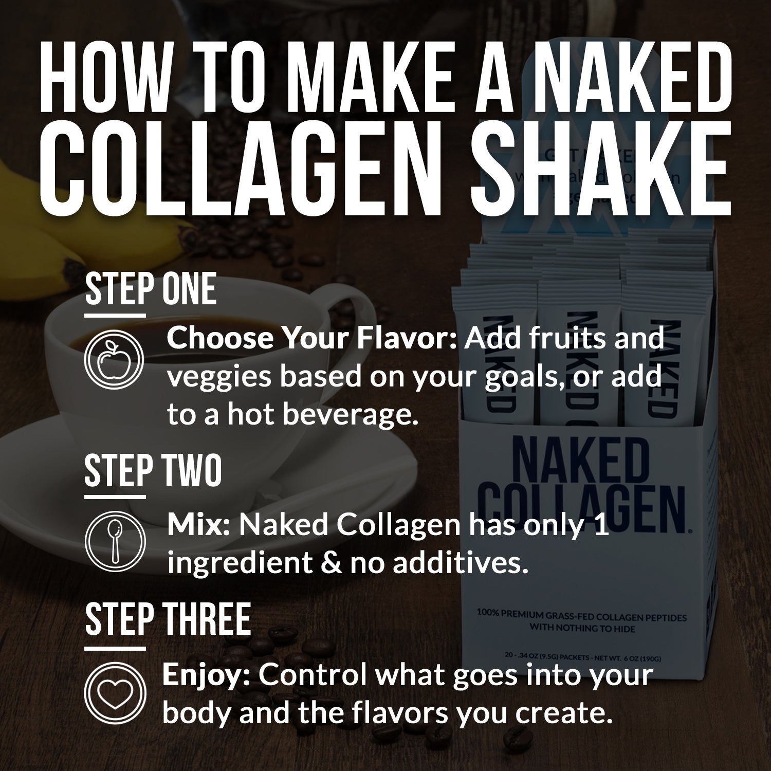 Collagen Peptides Packets - Stick Packs Made for Convenient Daily Collagen Use