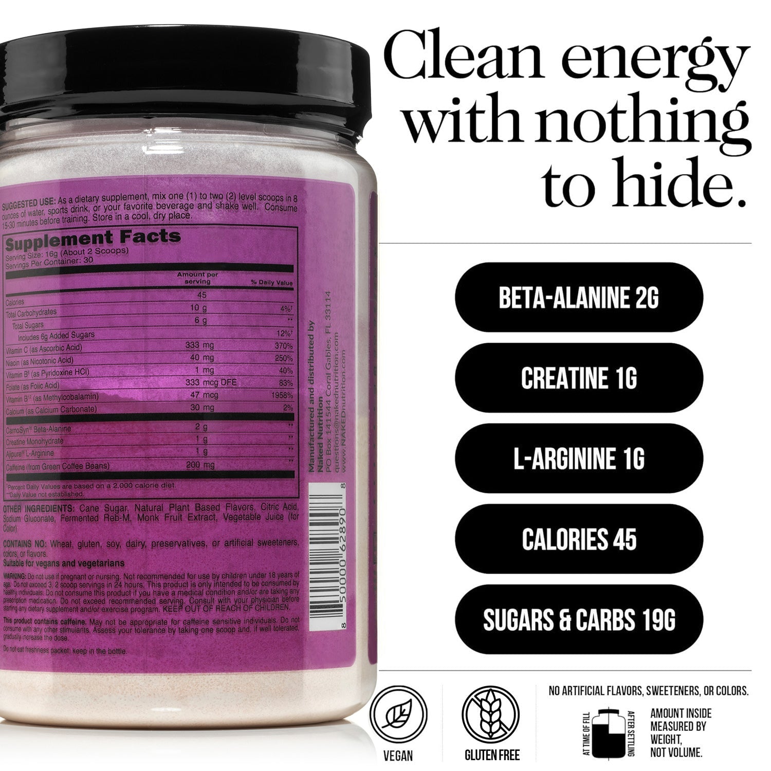 Fruit Punch Pre Workout Supplement - Fruit Punch Made for Quick Mixing Around Workouts