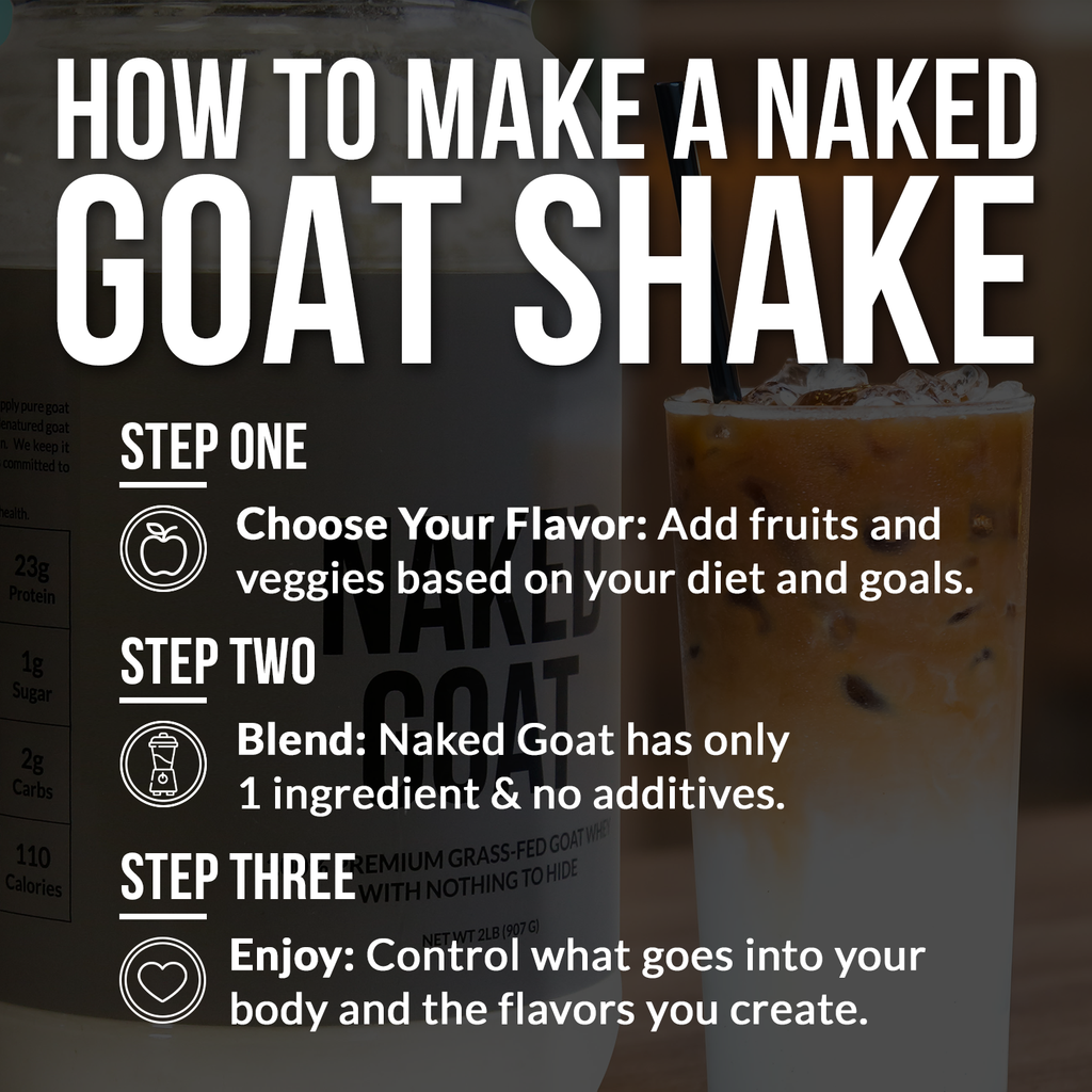 Chocolate Goat Whey Protein Powder - Chocolate Made for Shakes, Smoothies and Recipes