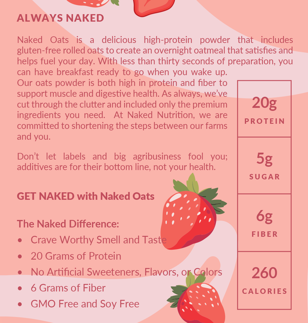 Strawberry Cream Protein Oats - Strawberry Cream for Simple Oatmeal and Breakfast Routines