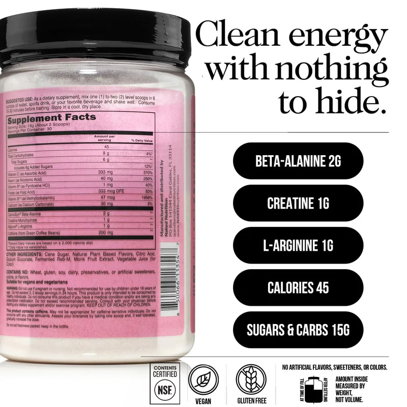 Strawberry Lemonade Pre Workout Supplement - Strawberry Lemonade Made for Quick Mixing Around Workouts