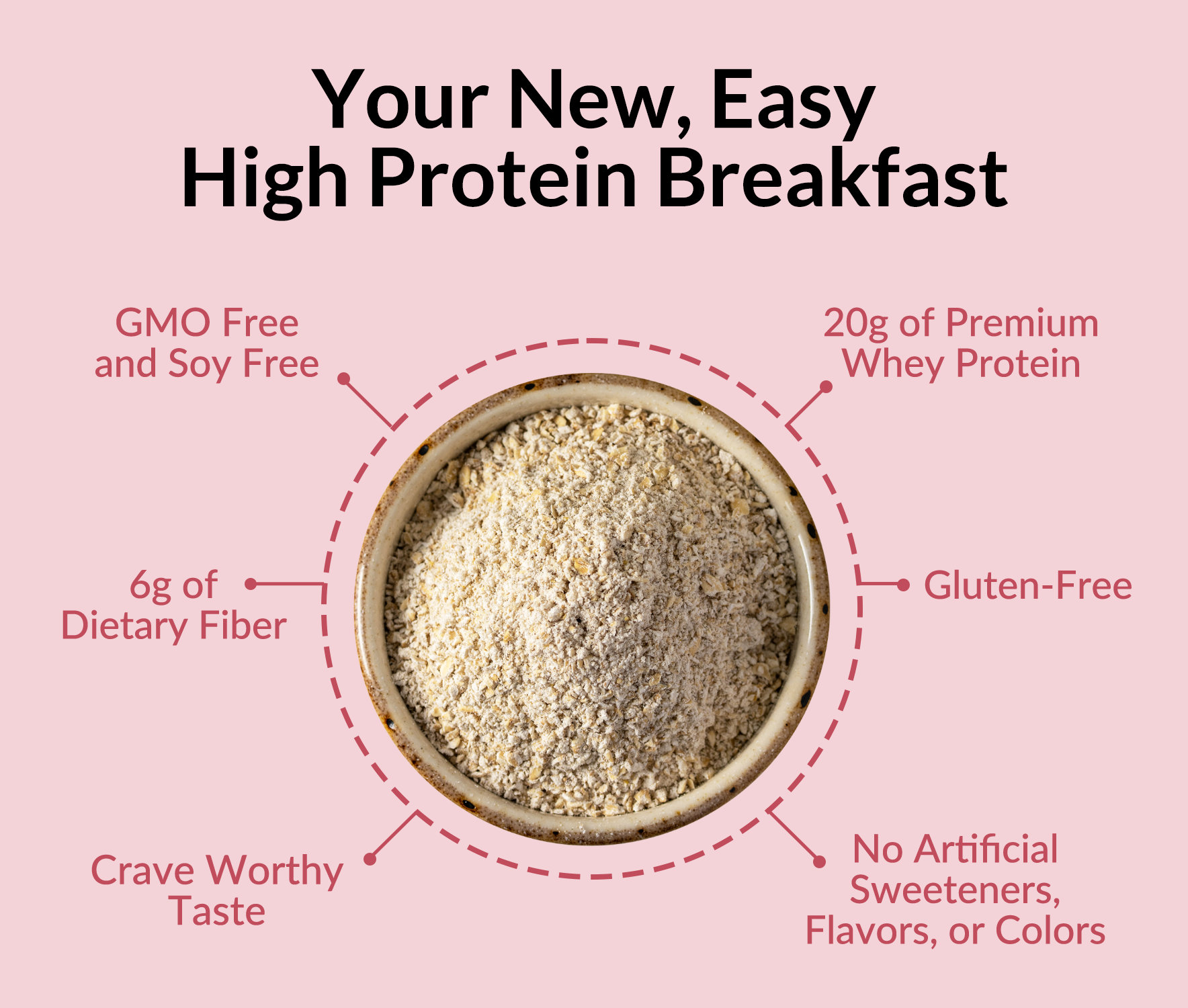 Strawberry Cream Protein Oats - Strawberry Cream for Simple Oatmeal and Breakfast Routines