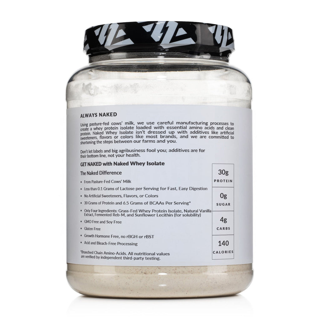 Vanilla Grass - Fed Whey Isolate Protein Powder - Vanilla Made for Shakes, Smoothies and Recipes