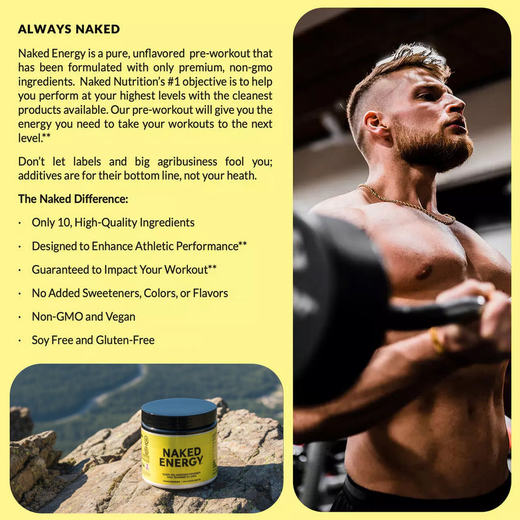 Pre Workout Supplement - Unflavored Made for Quick Mixing Around Workouts