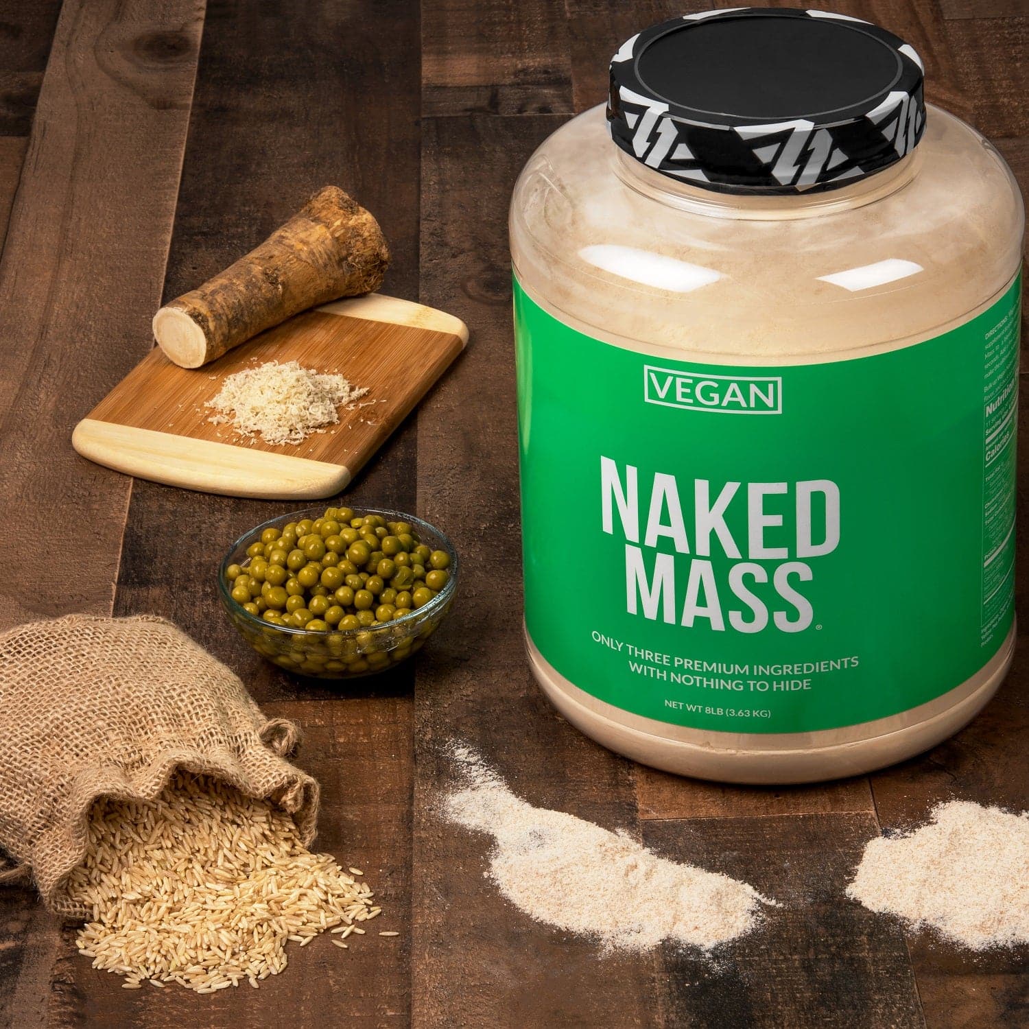 Vegan Mass Gainer Supplement - Unflavored (Vegan) 12LB for Straightforward High - Calorie Nutrition